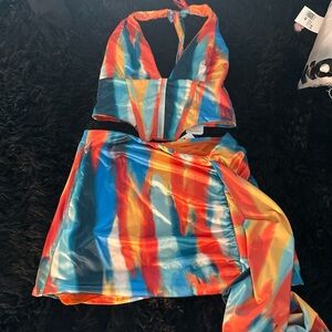 Fashion Nova Multicolor Skirt Set